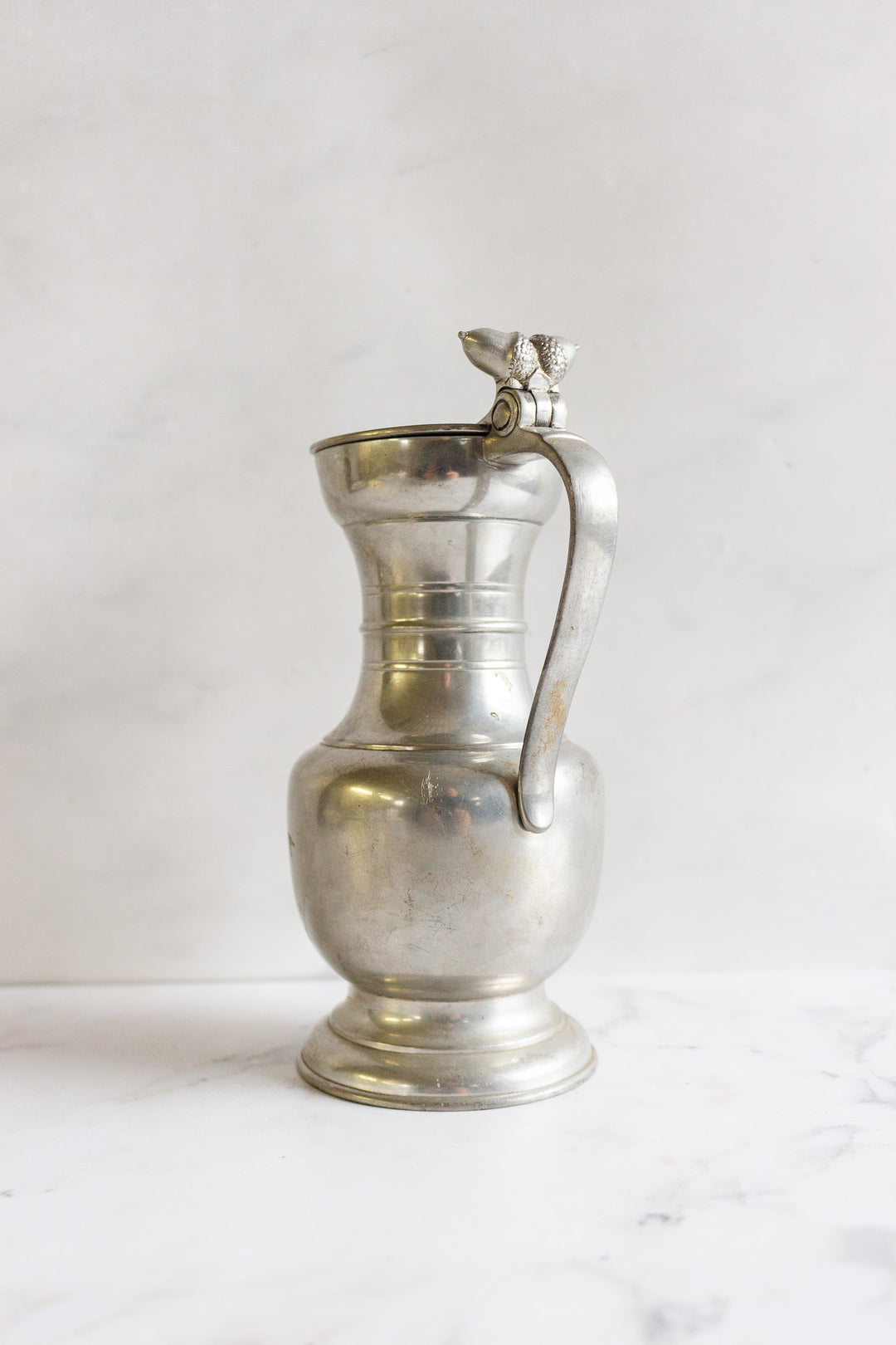 vintage engraved "École schulz  1943 - 1968" pewter jug