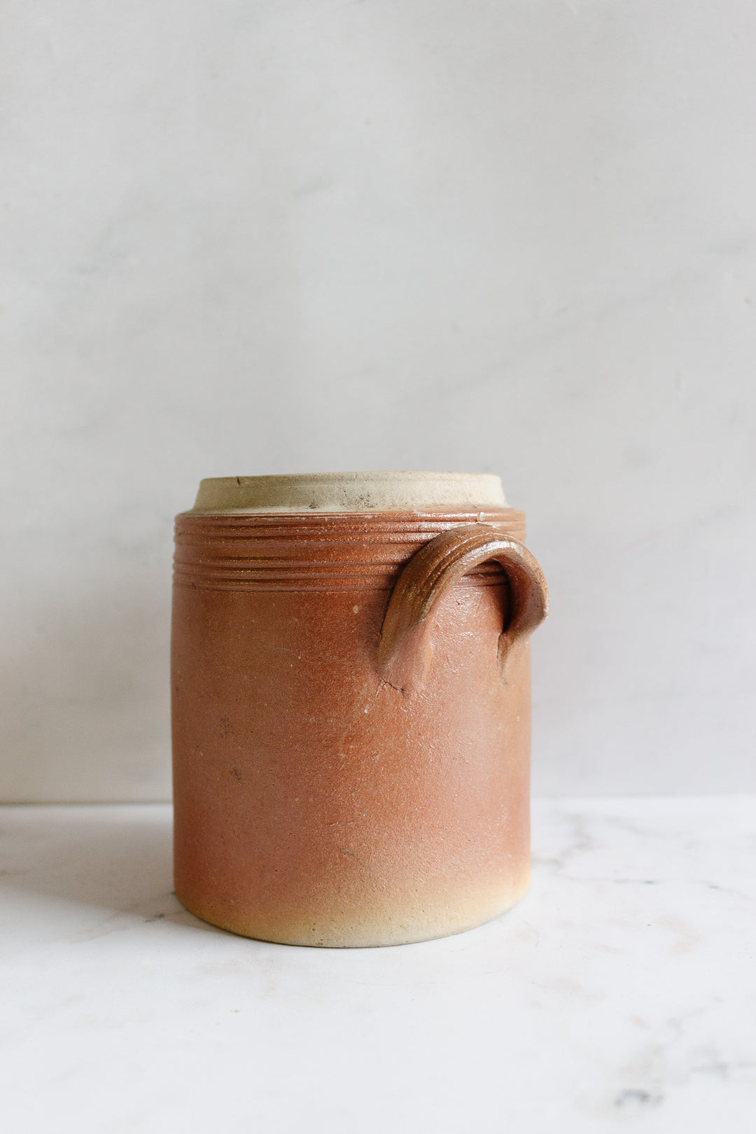 antique french  confit pot