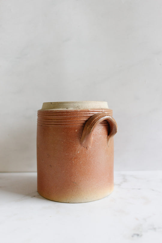 antique french  confit pot