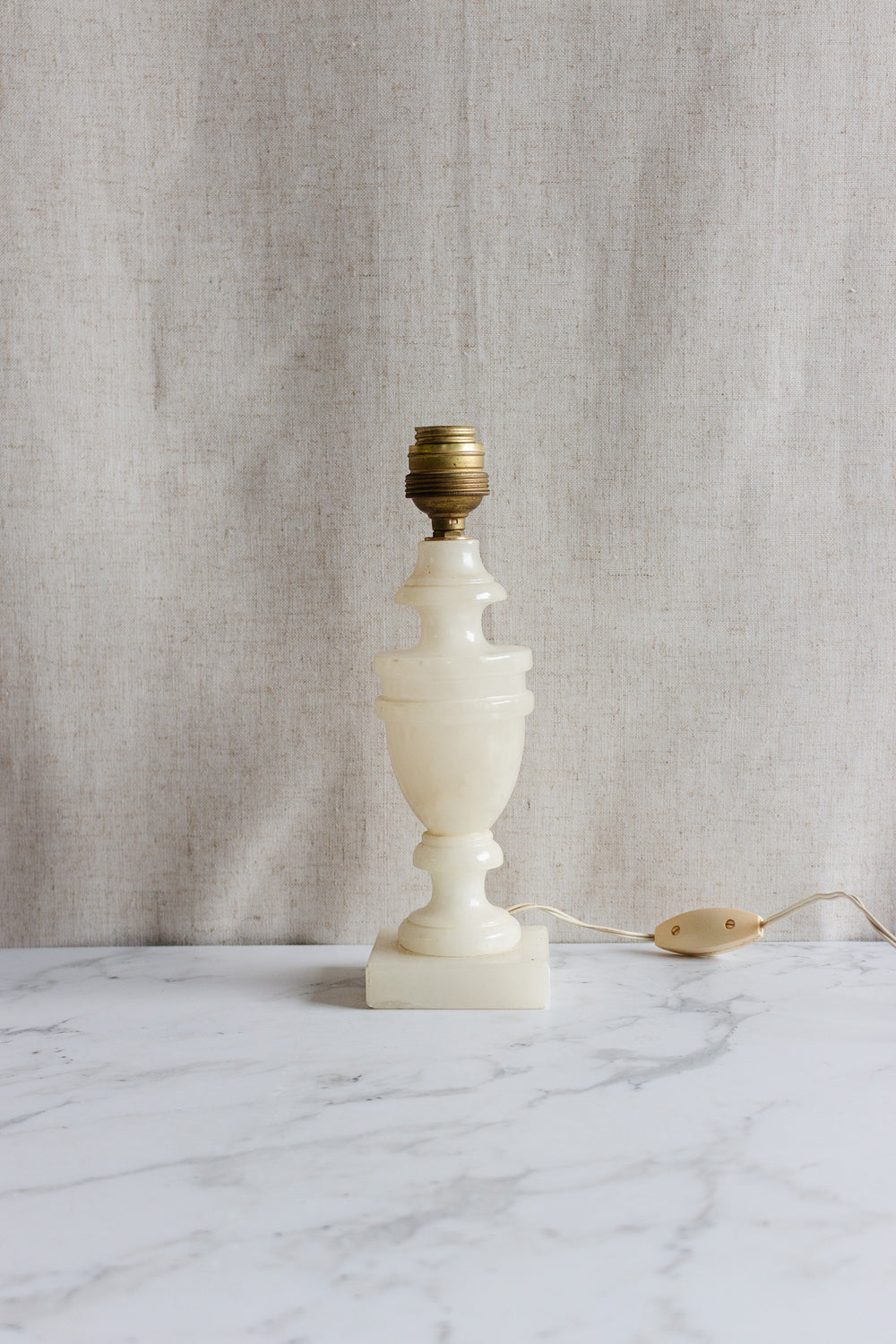 antique french alabaster lamp