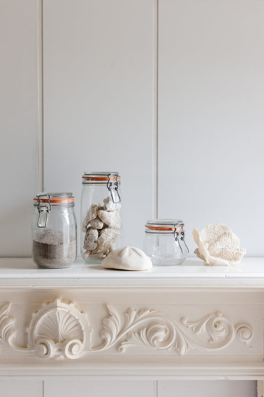 set of 3 vintage french "le parfait" canning jars