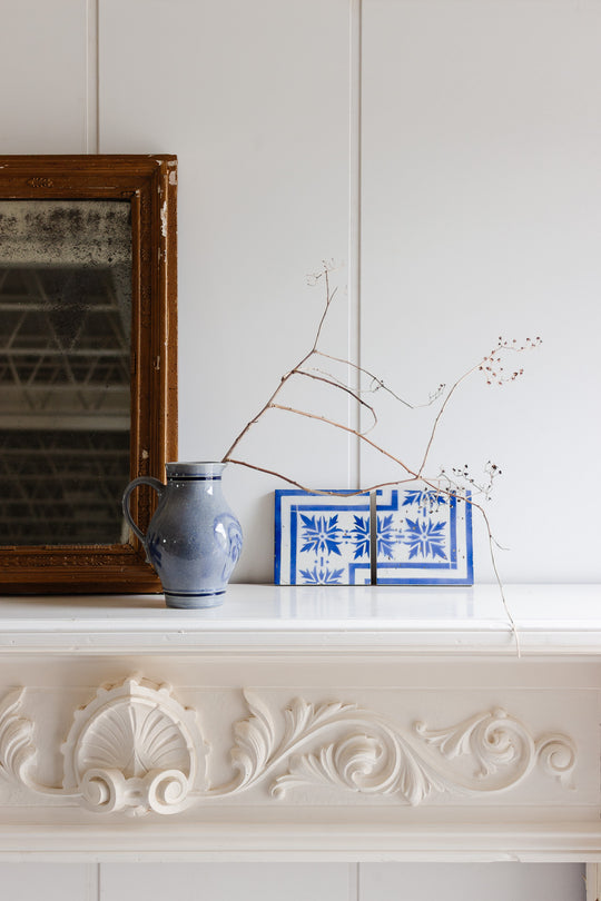 pair of vintage french st. amand tiles