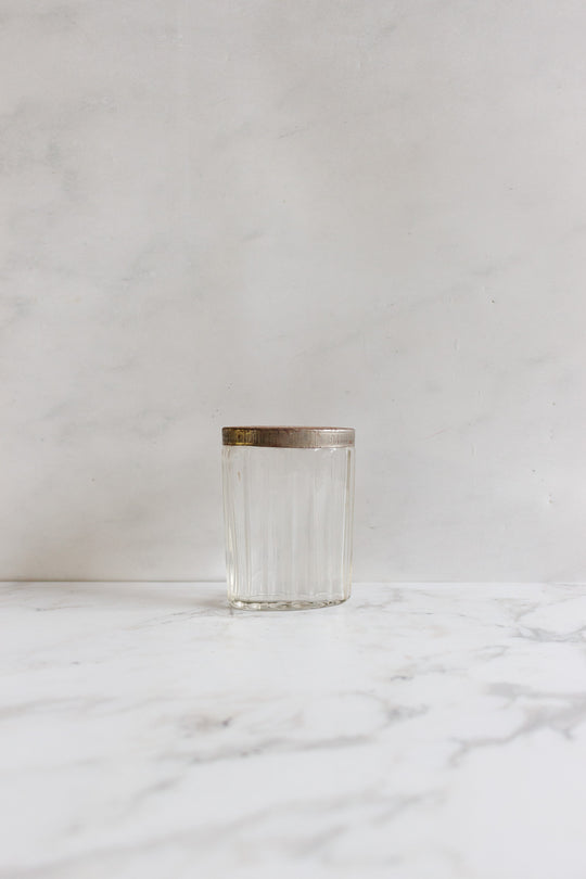 art nouveau decorative french glass vanity jar