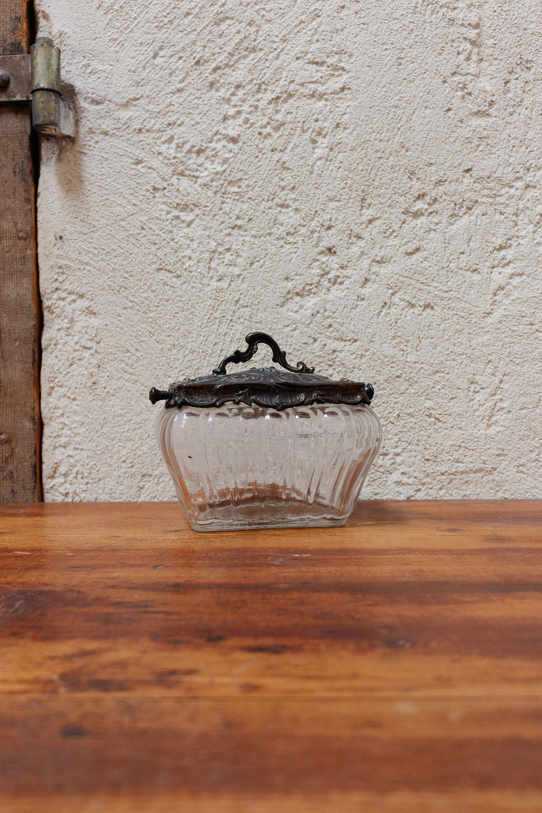 antique french glass lidded candy box circa 1890s