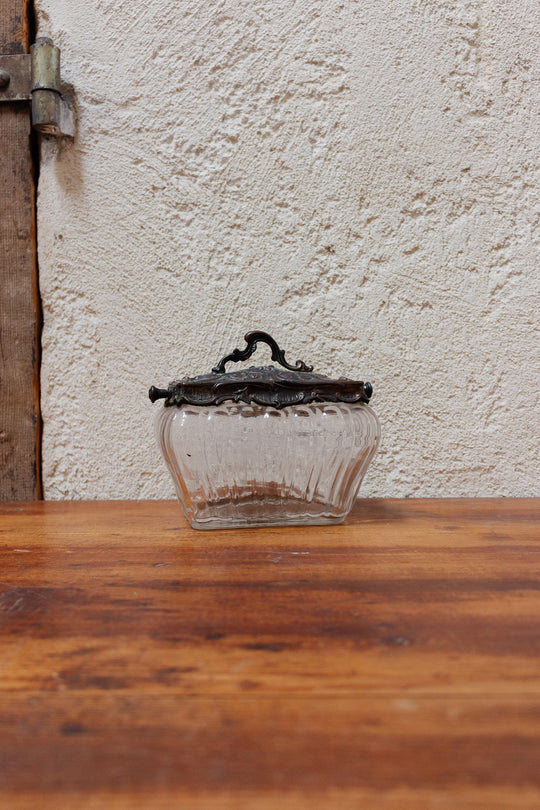 antique french glass lidded candy box circa 1890s