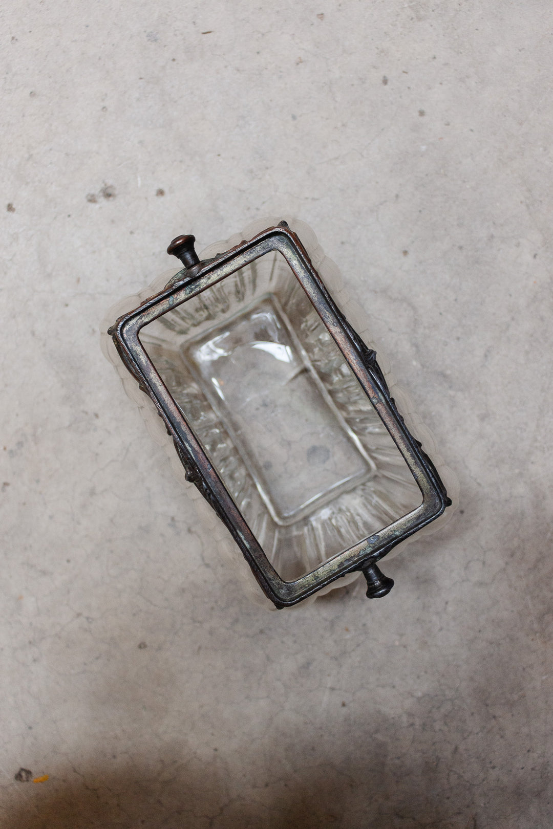 antique french glass lidded candy box circa 1890s