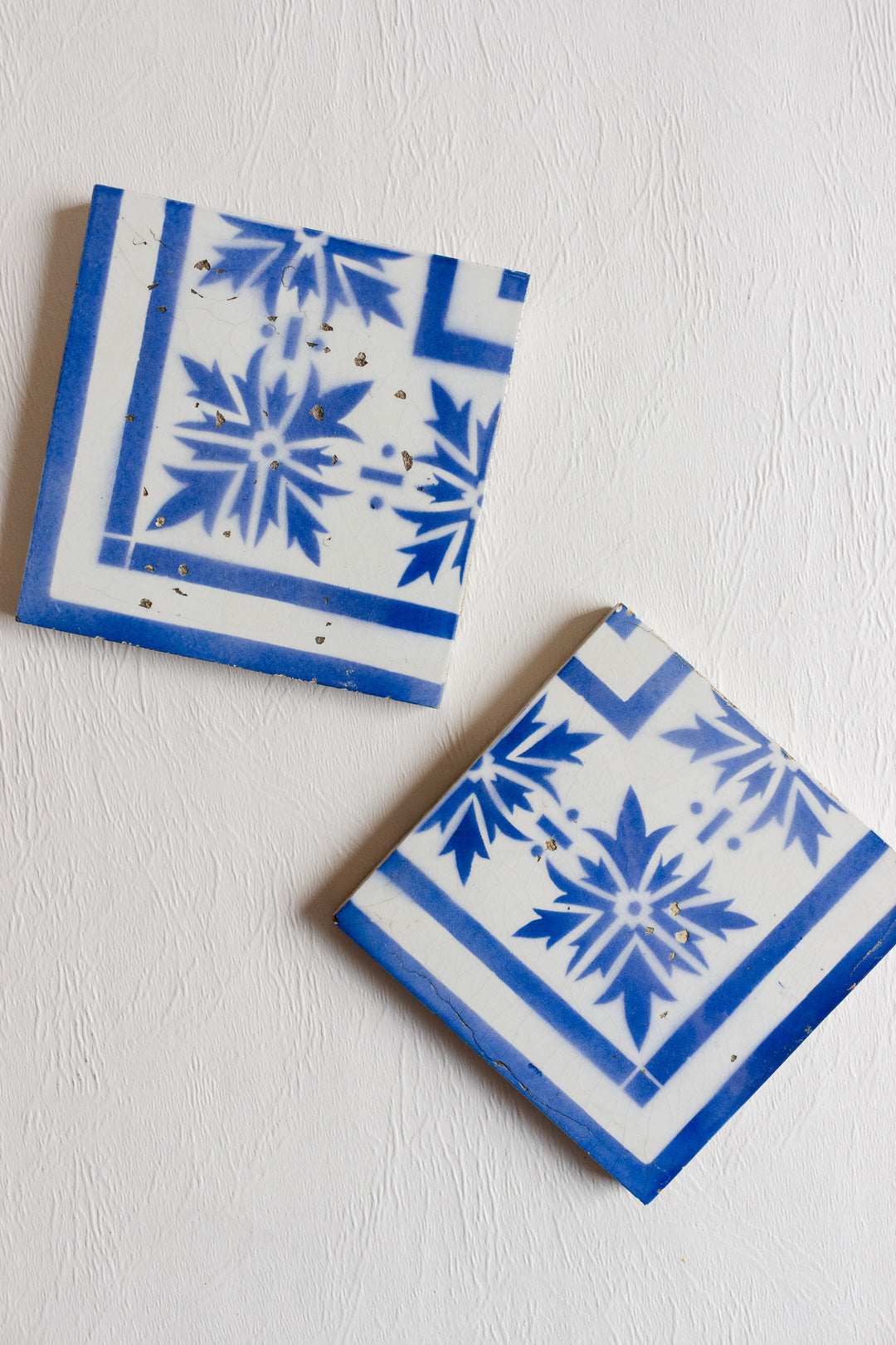 pair of vintage french st. amand tiles