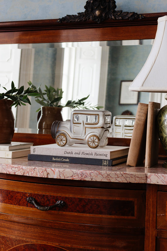 rare 1800s antique glass automobile candy jar