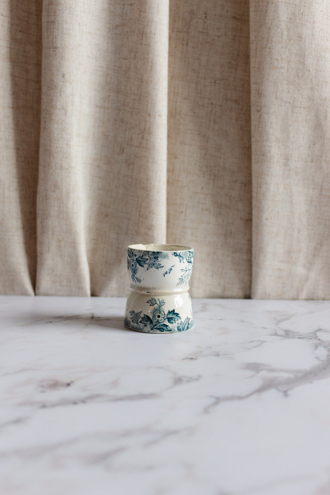 rare antique French transferware egg cups