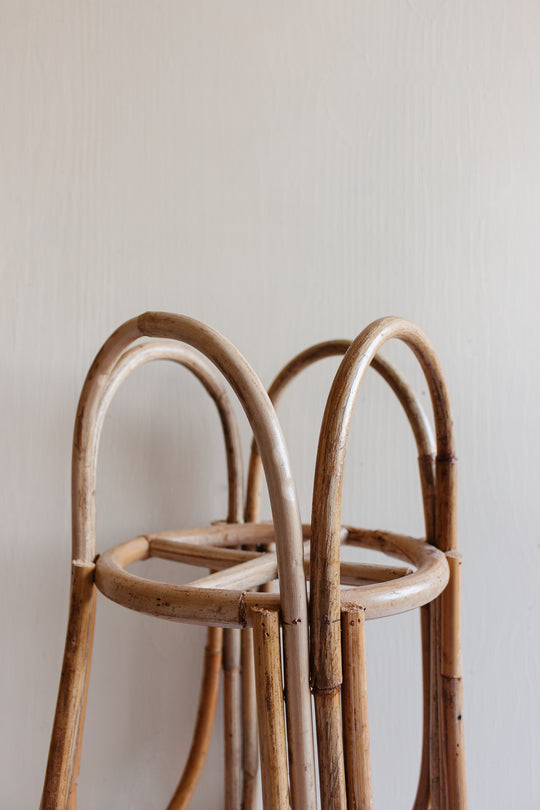 vintage french bamboo plant stand