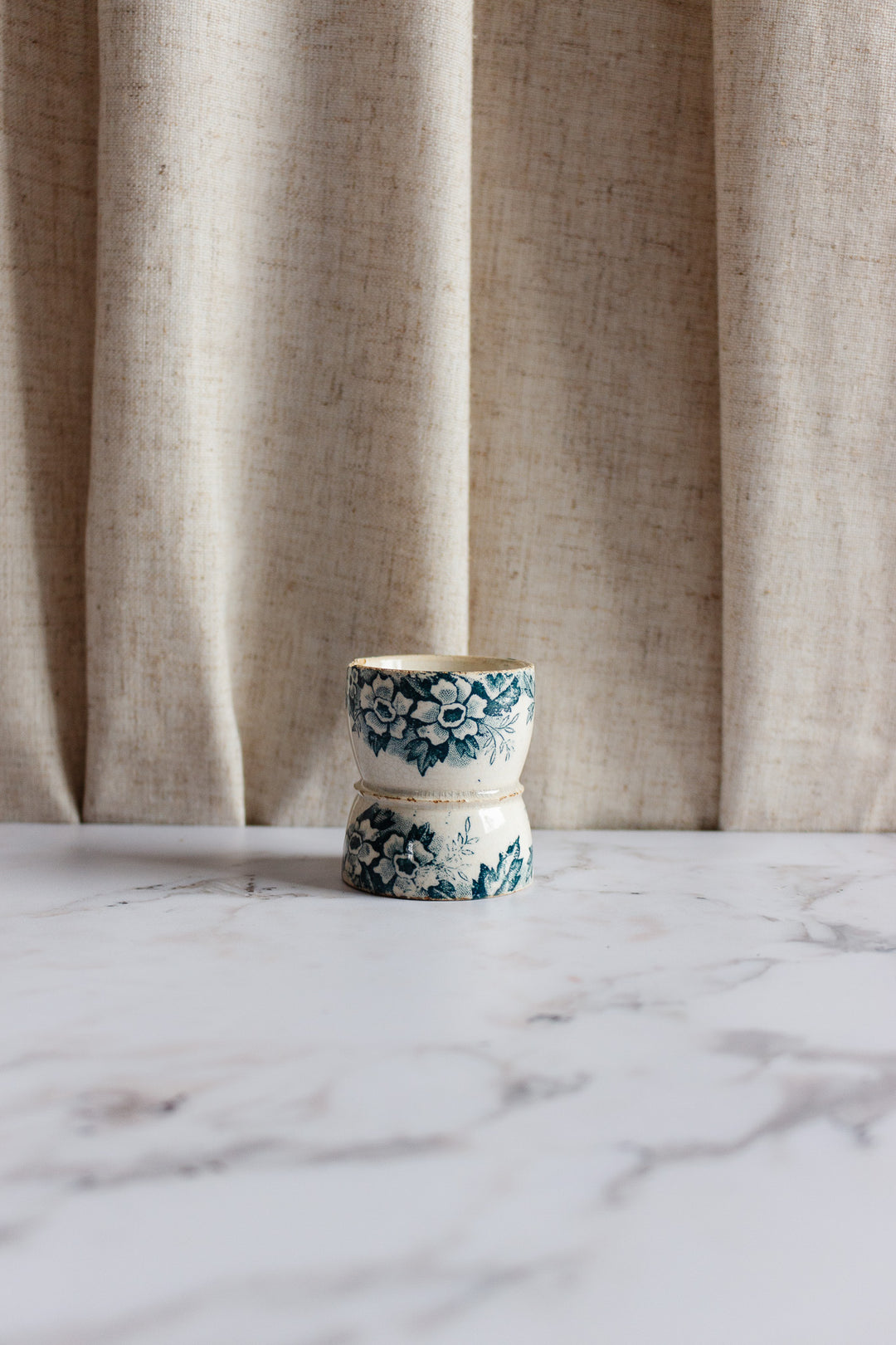 rare antique French transferware egg cups
