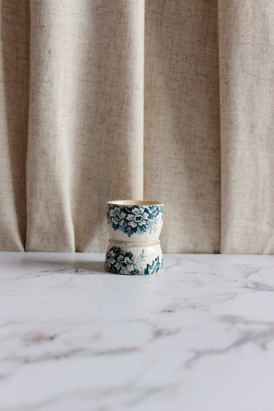 rare antique French transferware egg cups