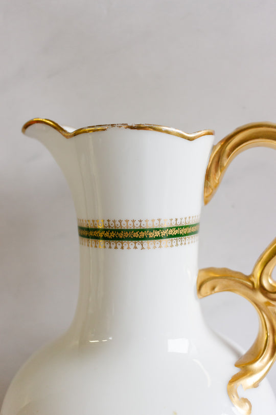 antique french j. pouyat limoges pitcher