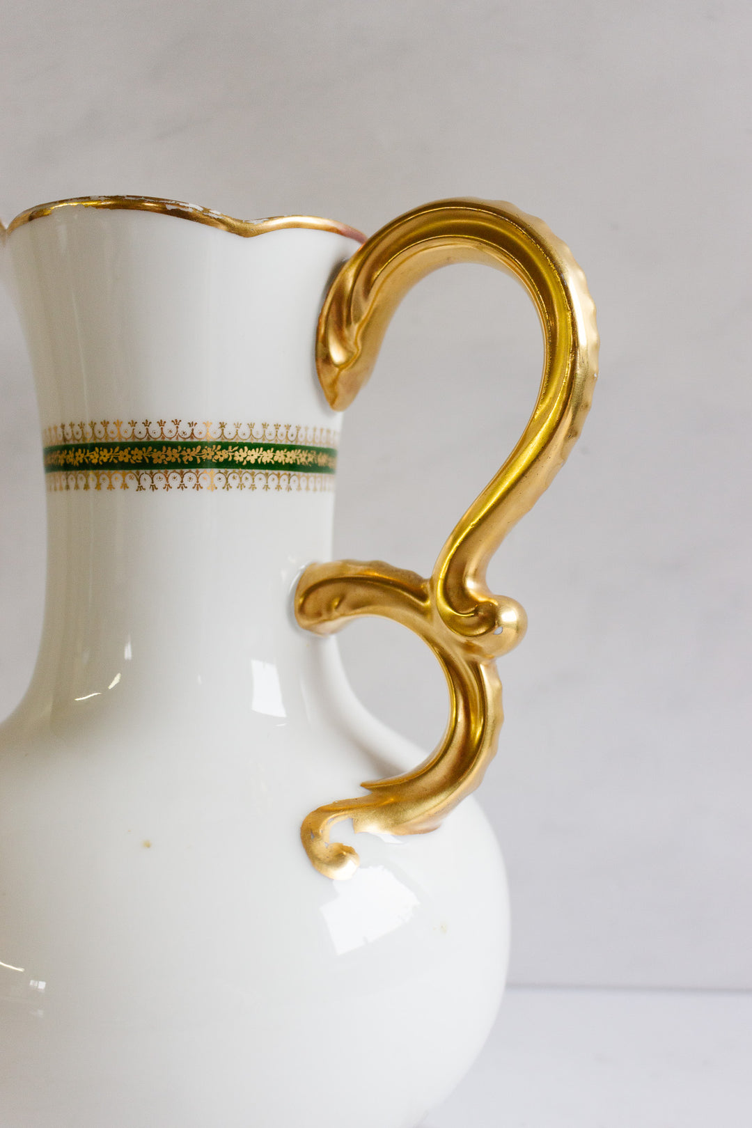 antique french j. pouyat limoges pitcher
