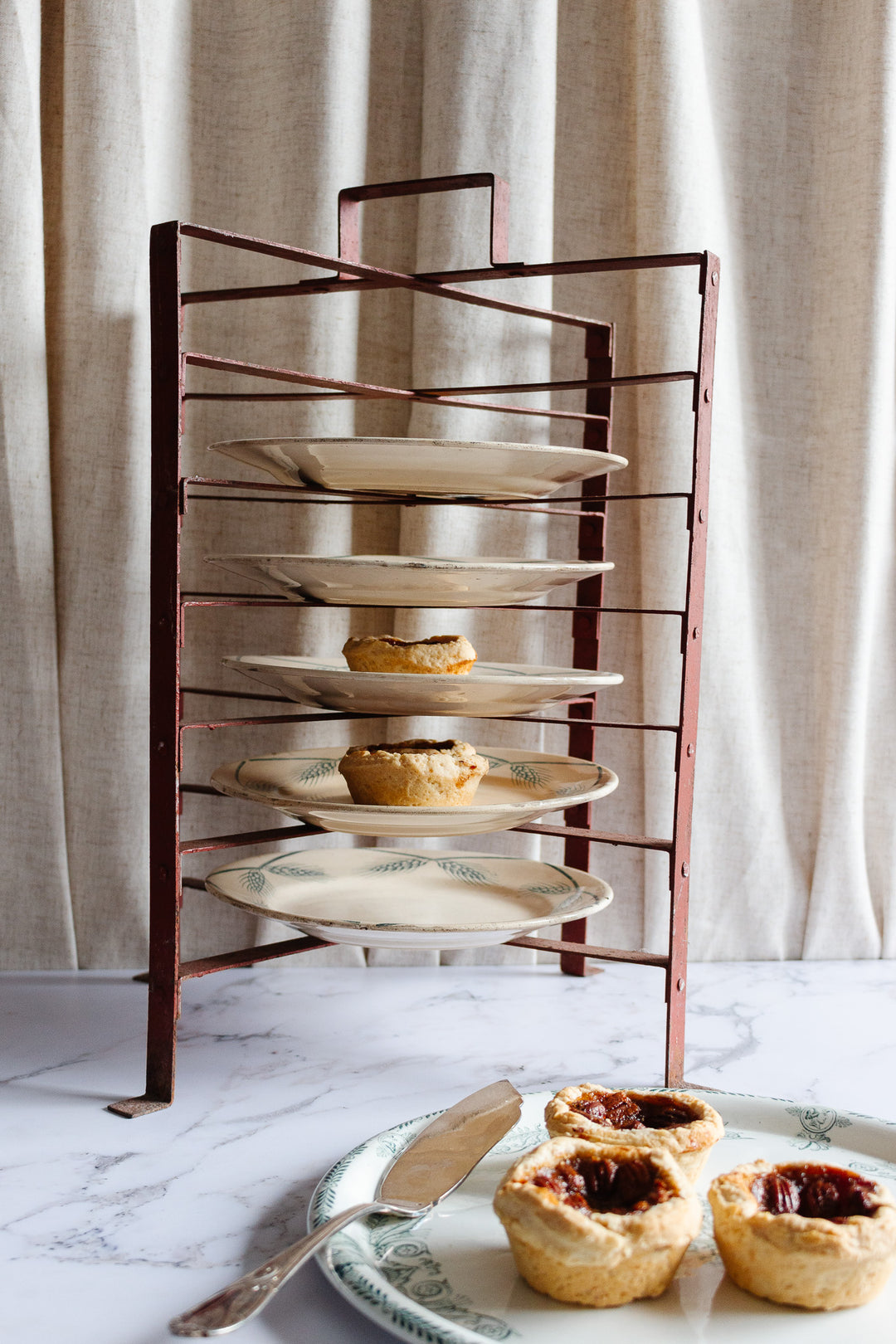 vintage boulangerie pie stand