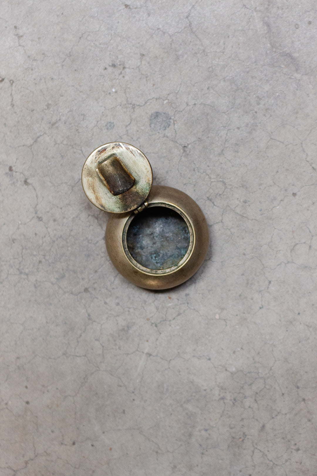 1960s french brass pocket ashtray