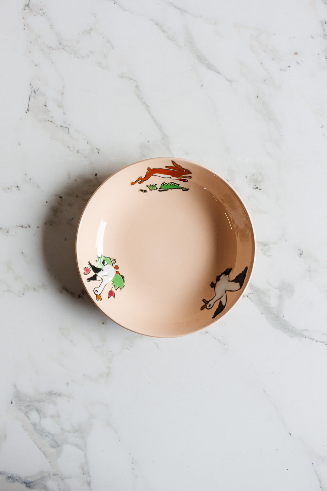 antique longwy children's dish boxed set