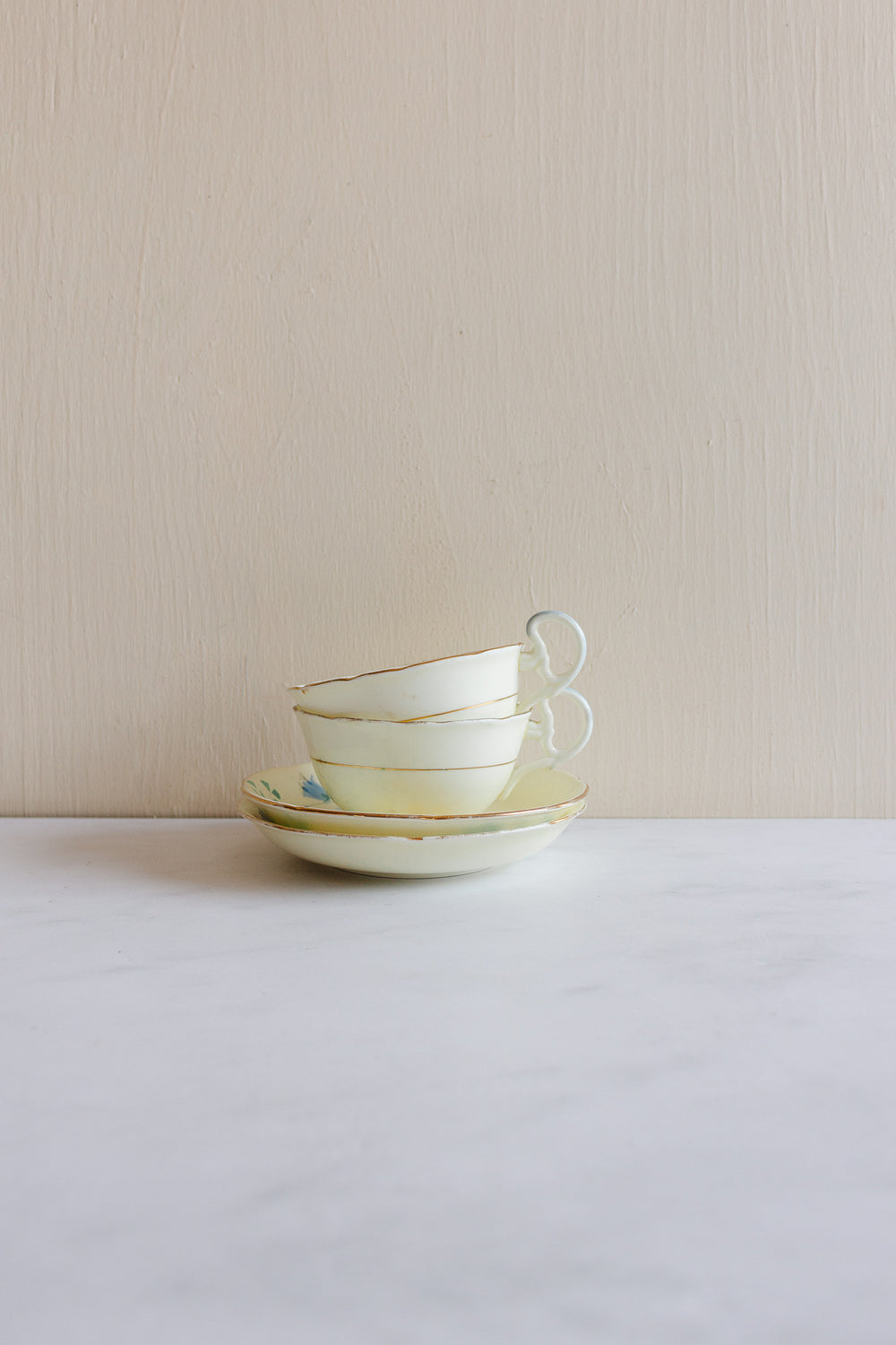 set of 2 floral antique Grafton teacups