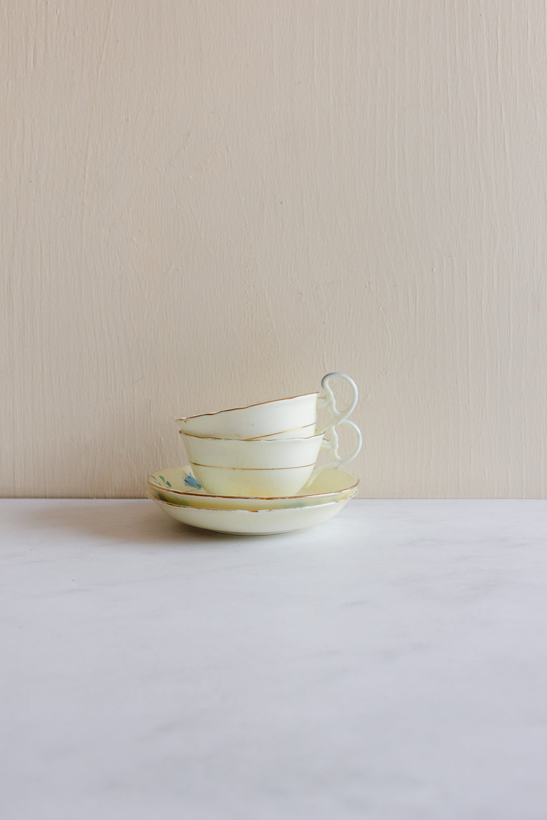 set of 2 floral antique Grafton teacups