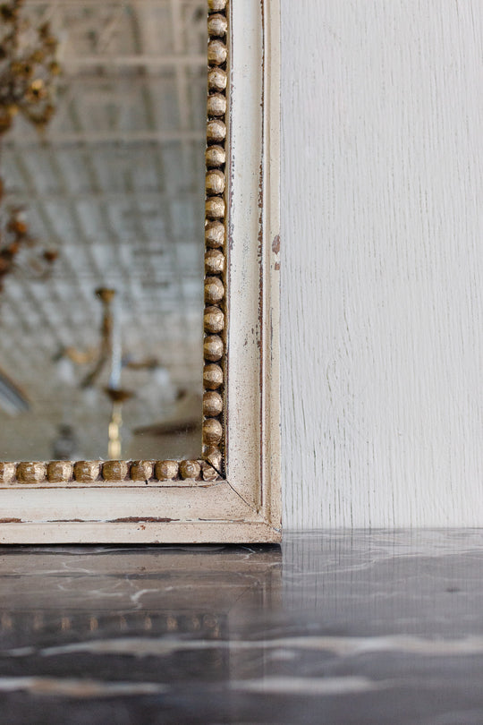 vintage french farmhouse mirror with chippy paint