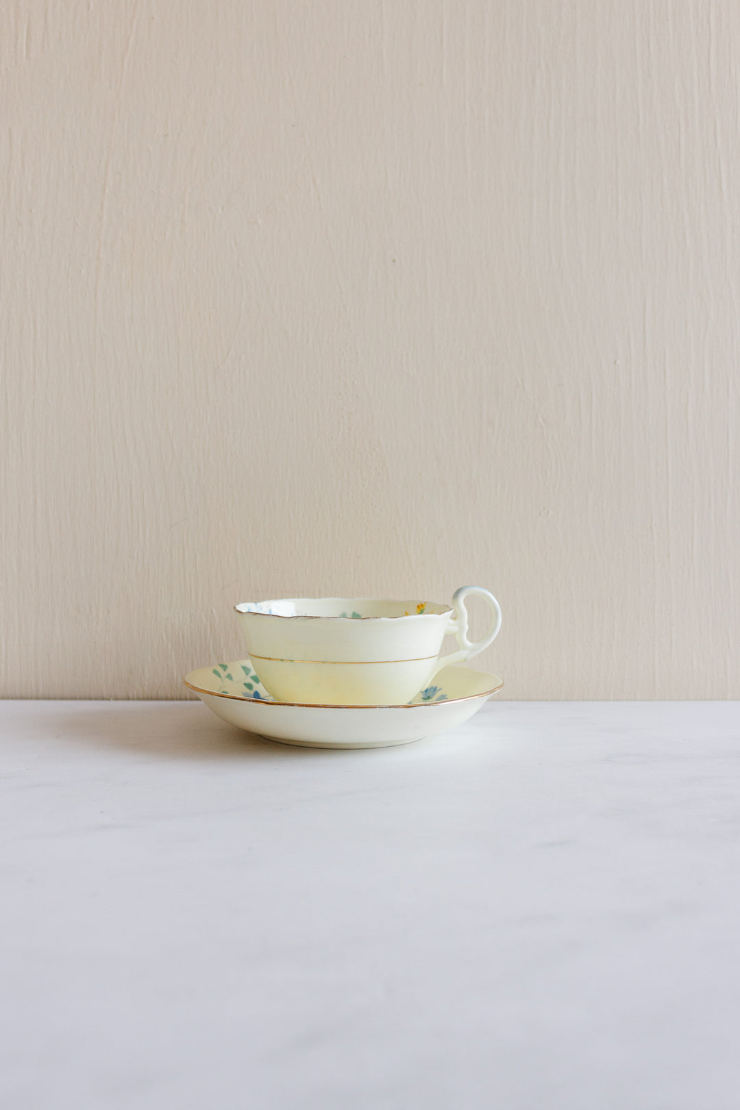 set of 2 floral antique Grafton teacups