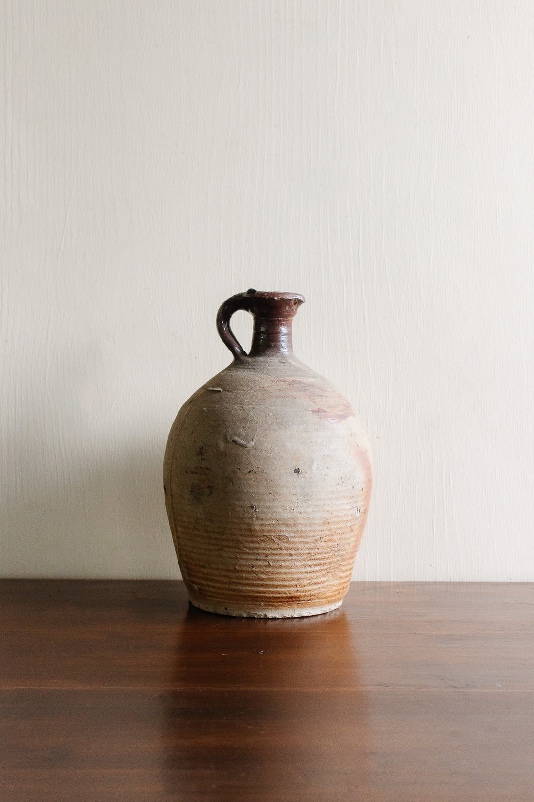 antique french stoneware oil jug