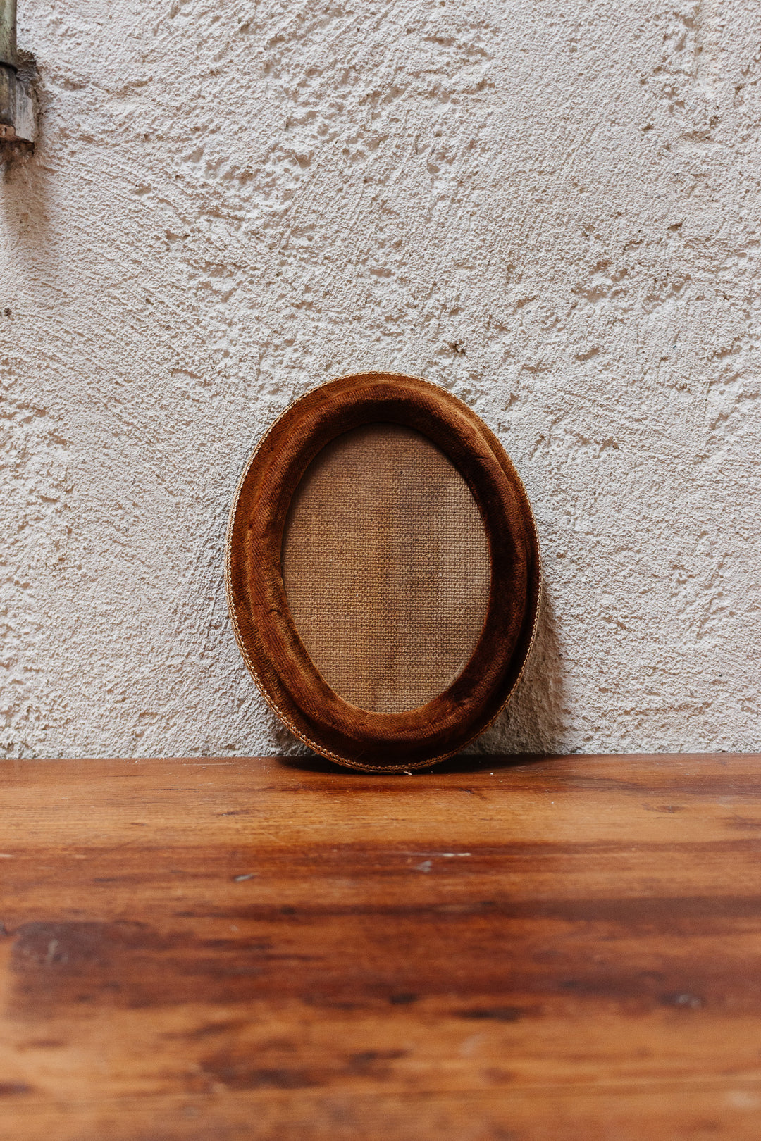 vintage french wood and velvet photo frame