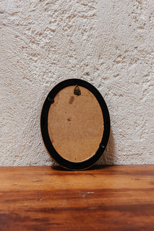 vintage french wood and velvet photo frame