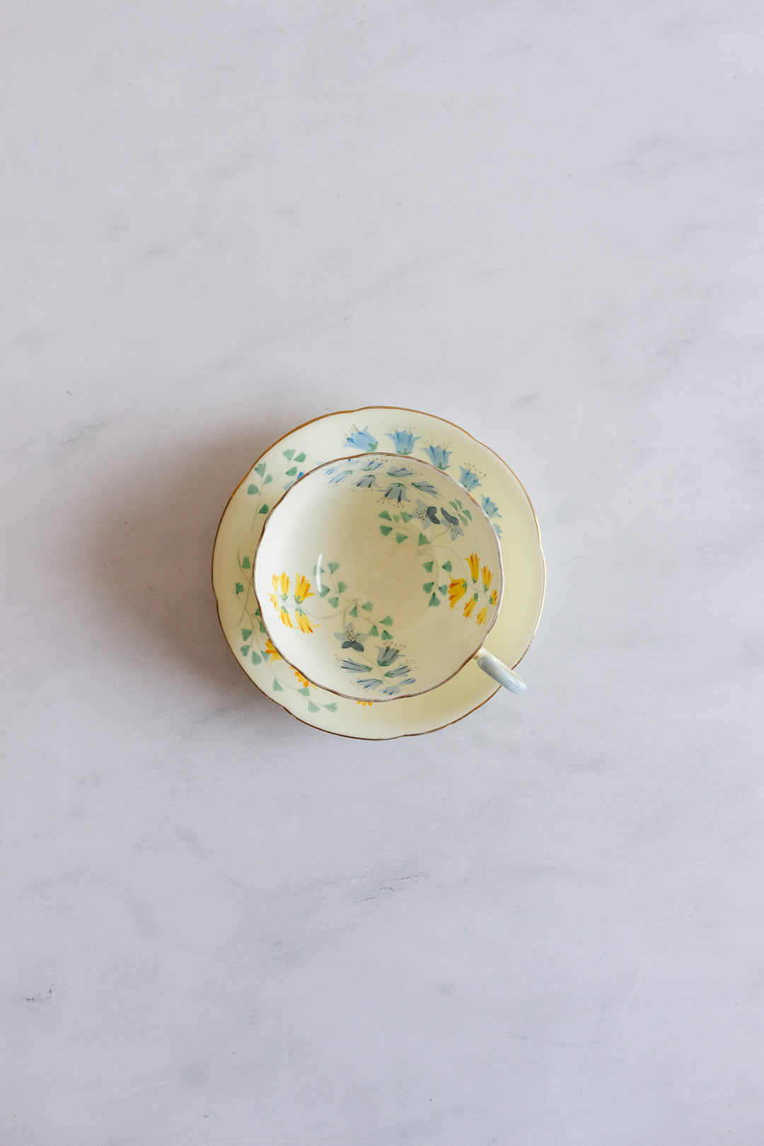 set of 2 floral antique Grafton teacups