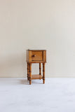 turn of the century French salesman sample faux bamboo chevet with marble top