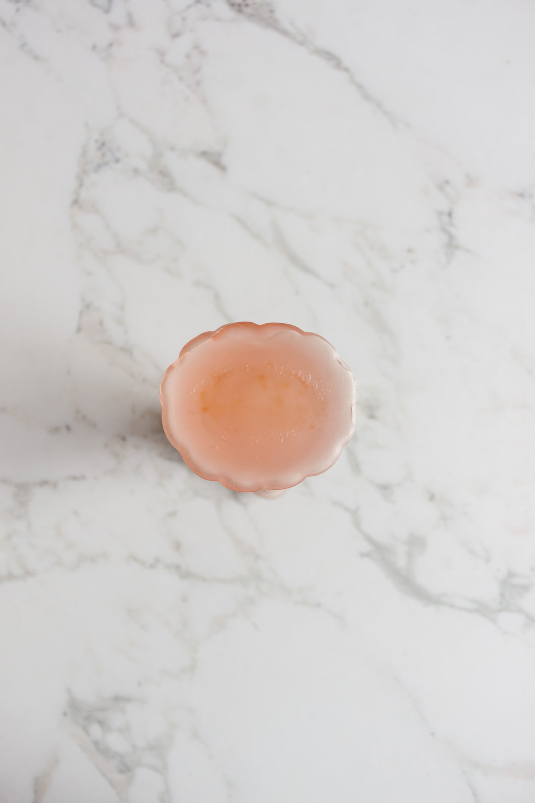vintage french frosted glass pink hand and torch vase