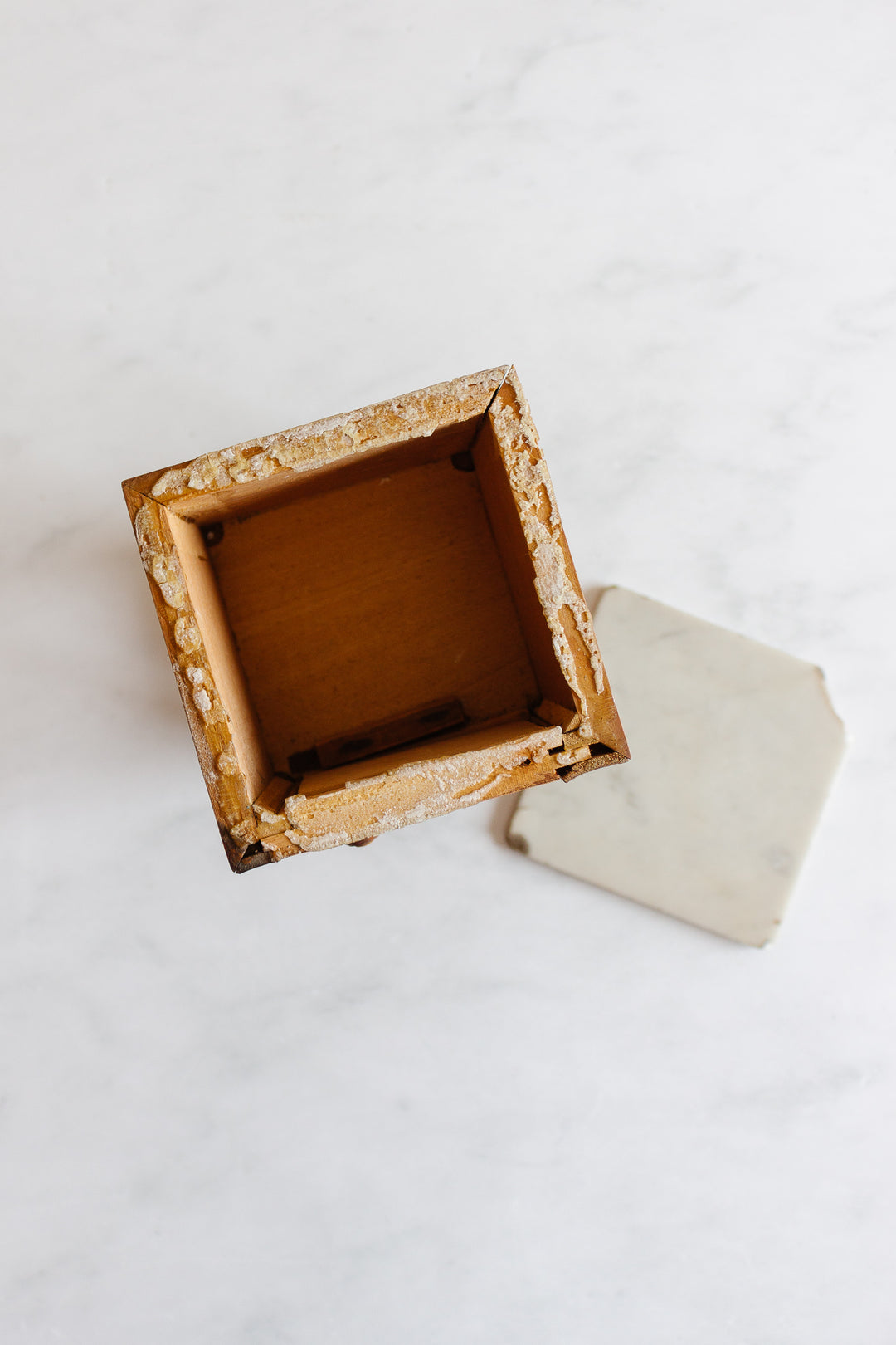 turn of the century French salesman sample faux bamboo chevet with marble top