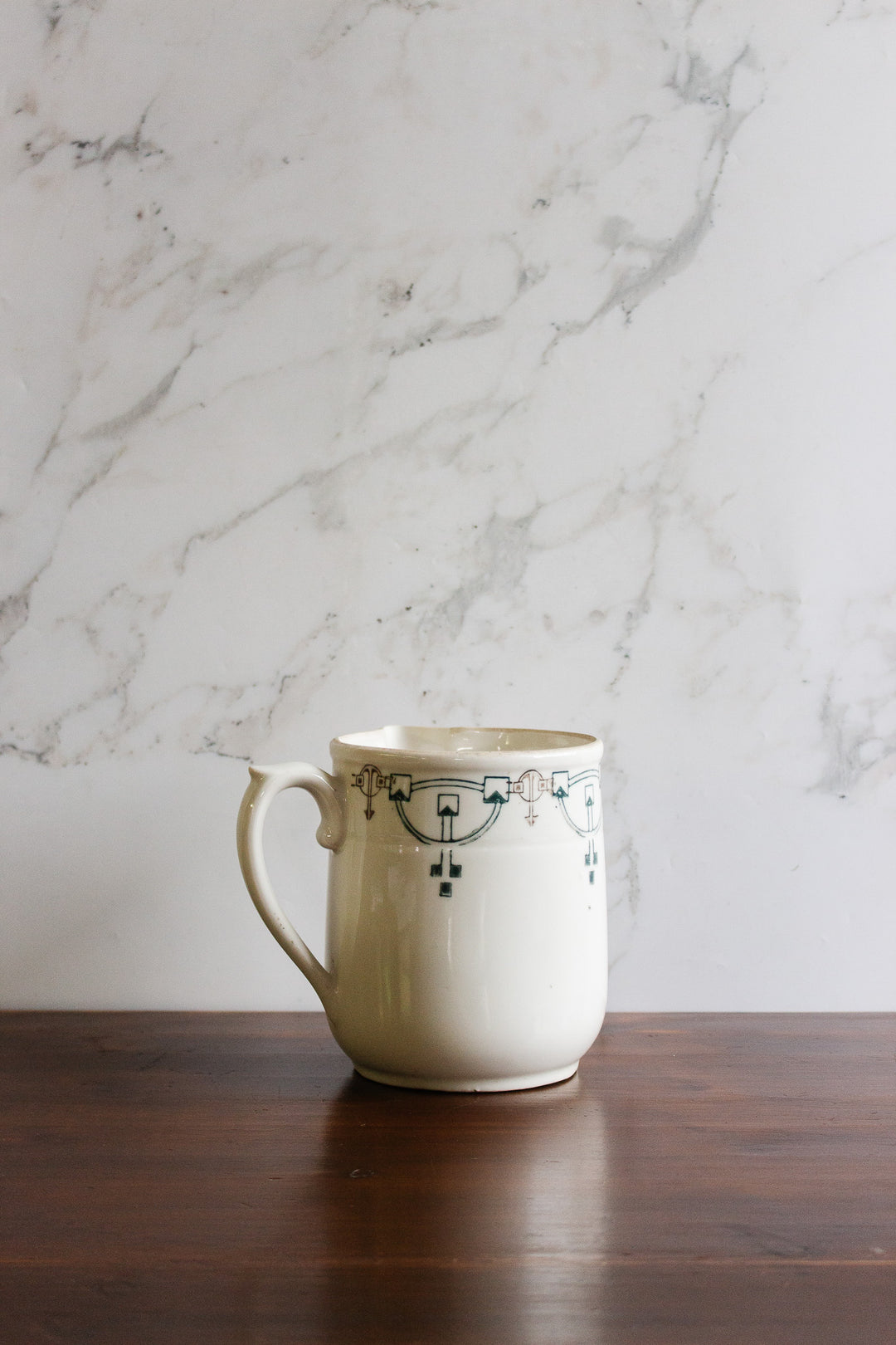 art deco earthenware beverage pitcher