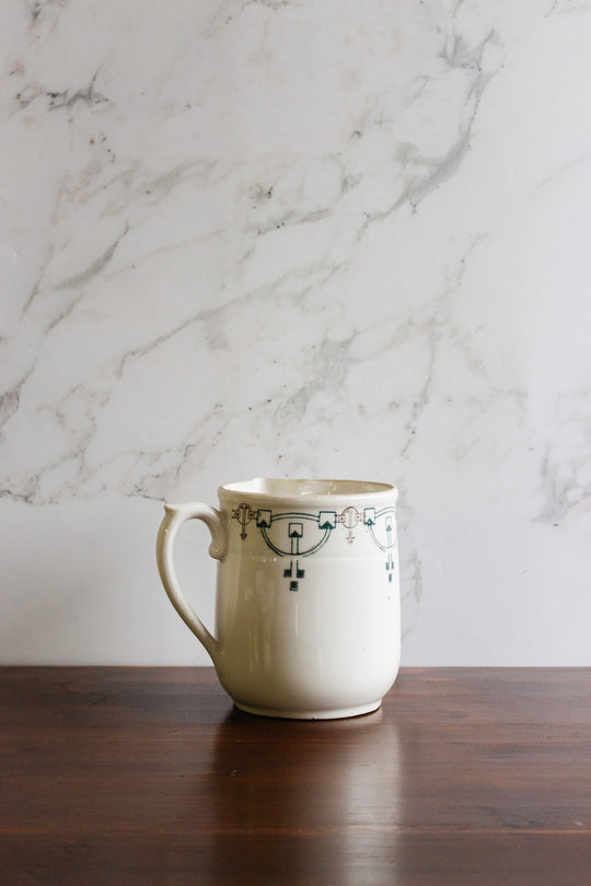 art deco earthenware beverage pitcher