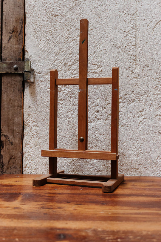 vintage french wooden H frame artist's easel