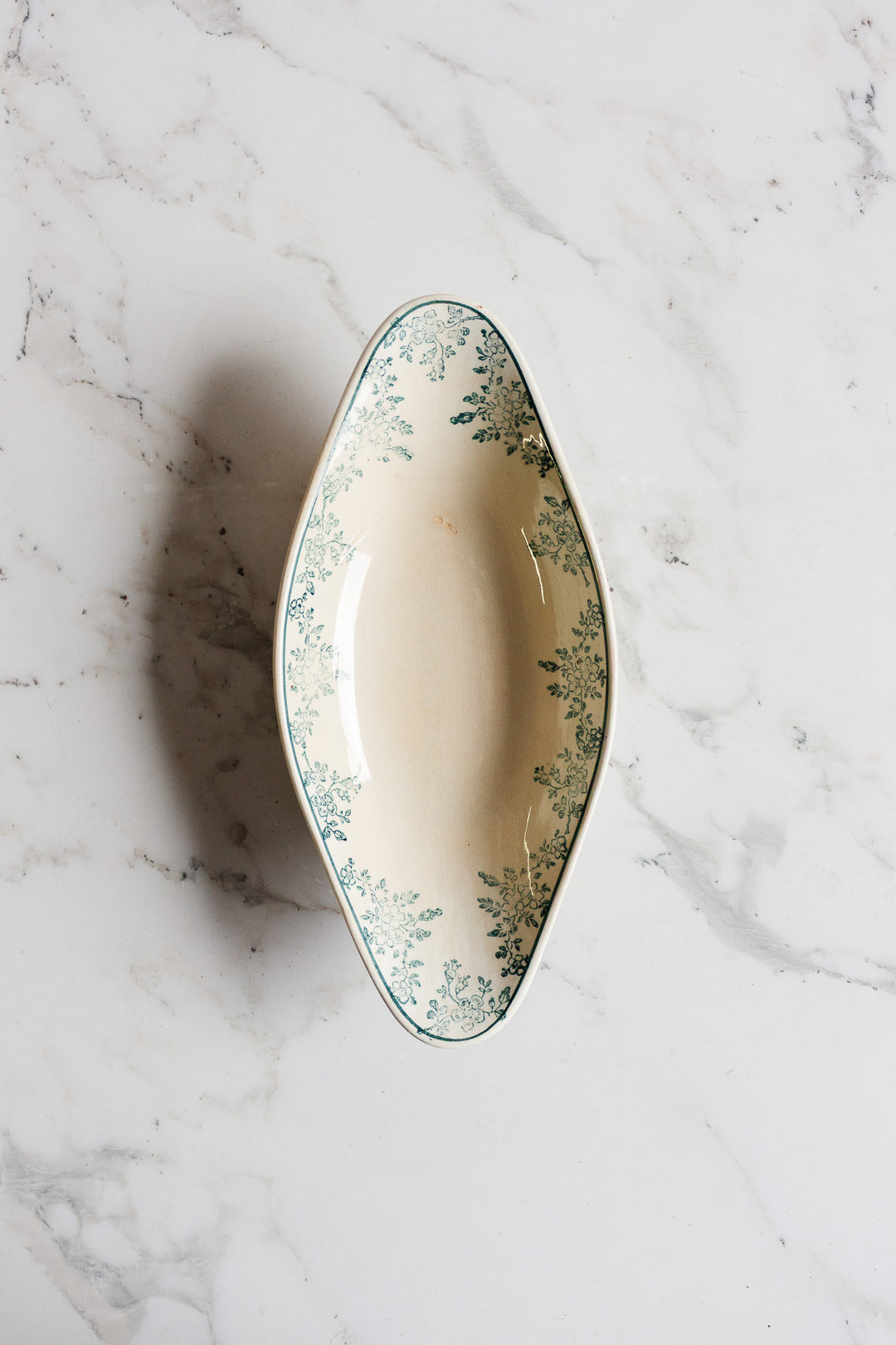 Icon Ravier Bol antique french green digoin sarreguemines transferware ravier – Joliette