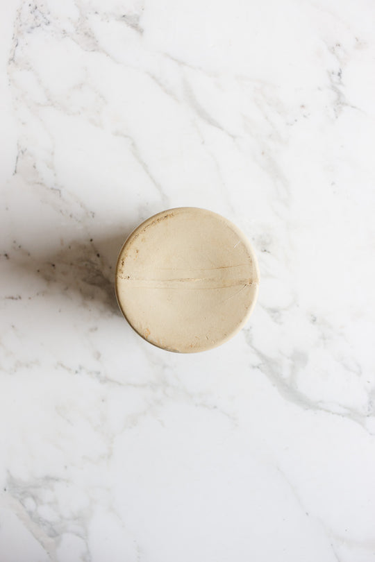 vintage french mustard jar with cork