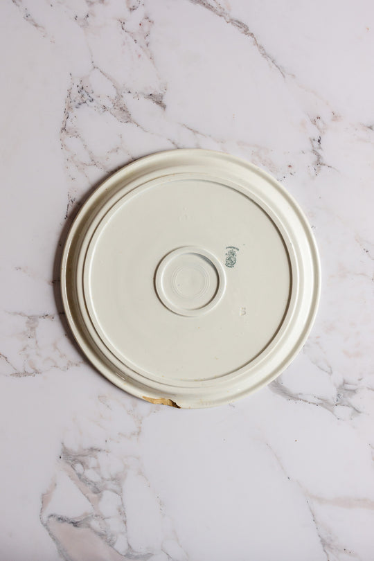 rare 19th century French Luneville extra large ironstone pie platter