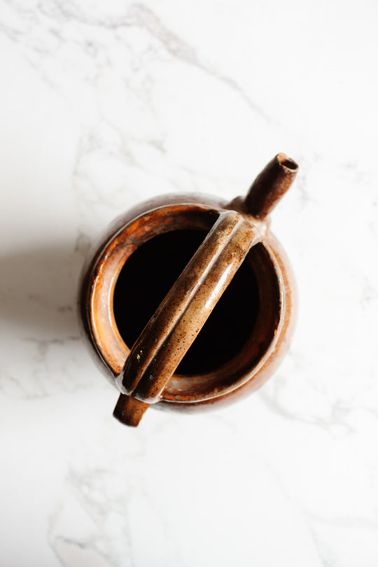 antique french glazed stoneware gargoulette