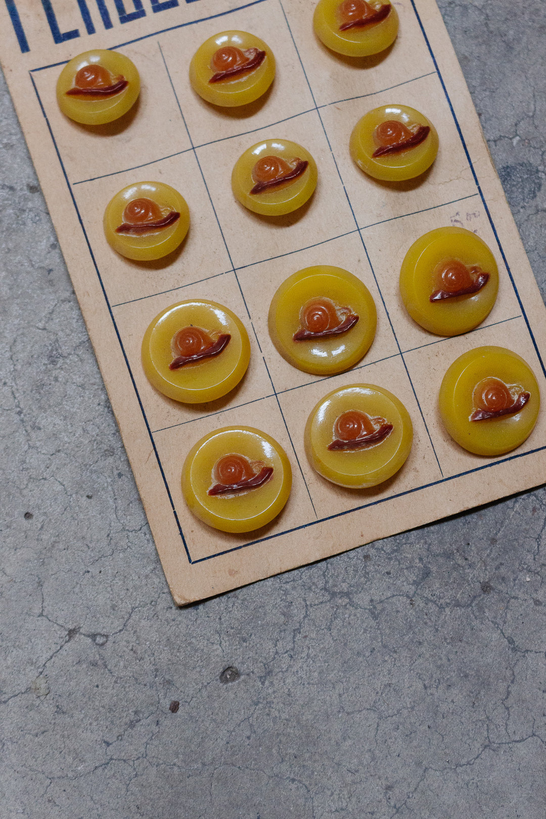 midcentury french unbreakable "plasco" button card