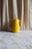 1930s French yellow majolica pitcher