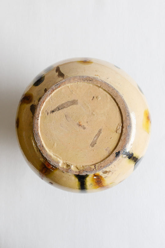 vintage french artisan drip pottery