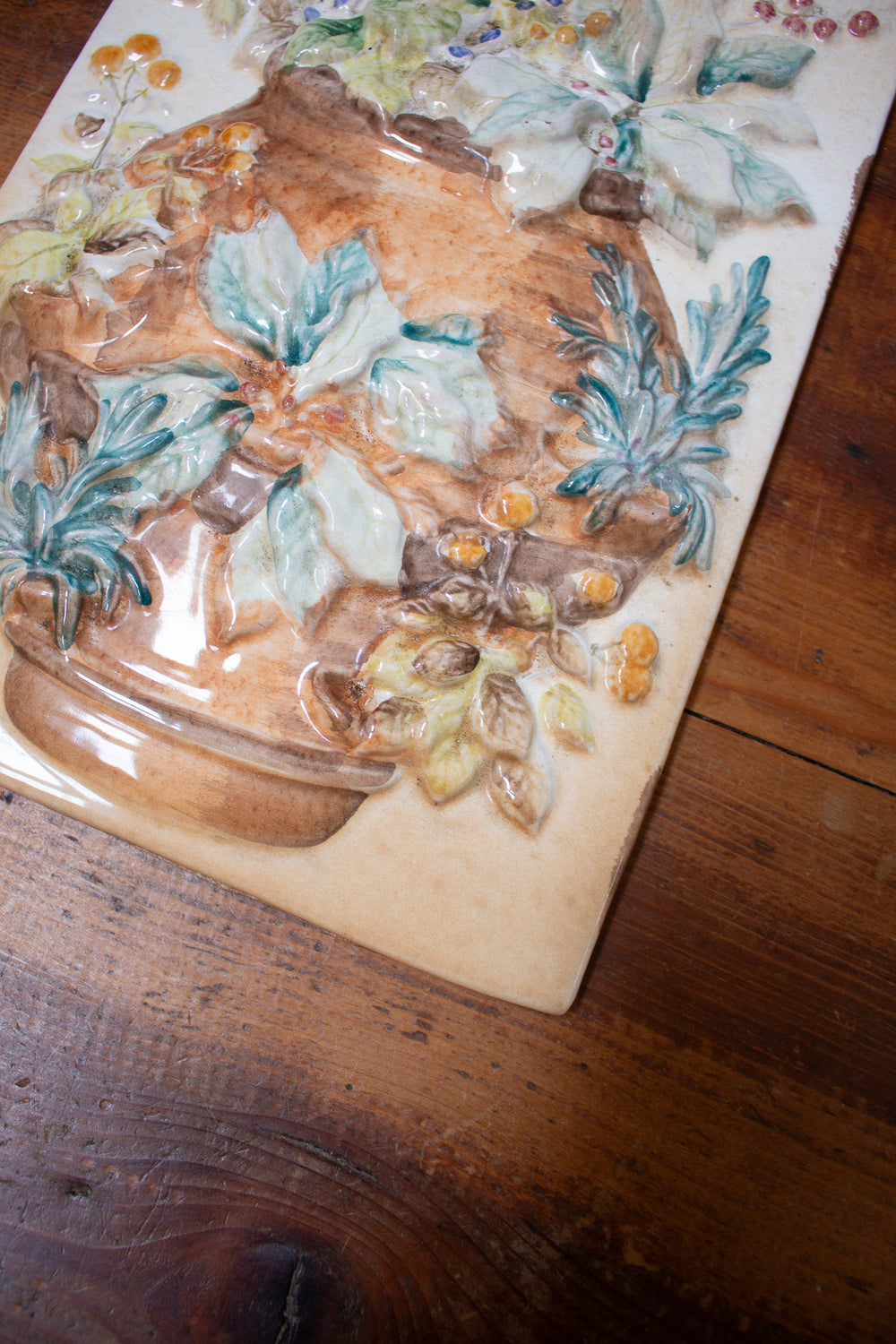 extra large vintage italian terra cotta tile