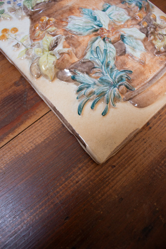 extra large vintage italian terra cotta tile