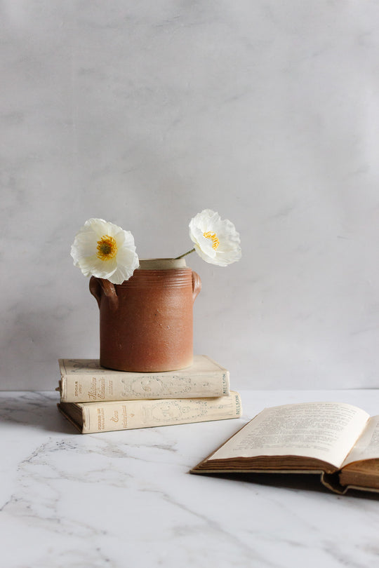 antique french  confit pot