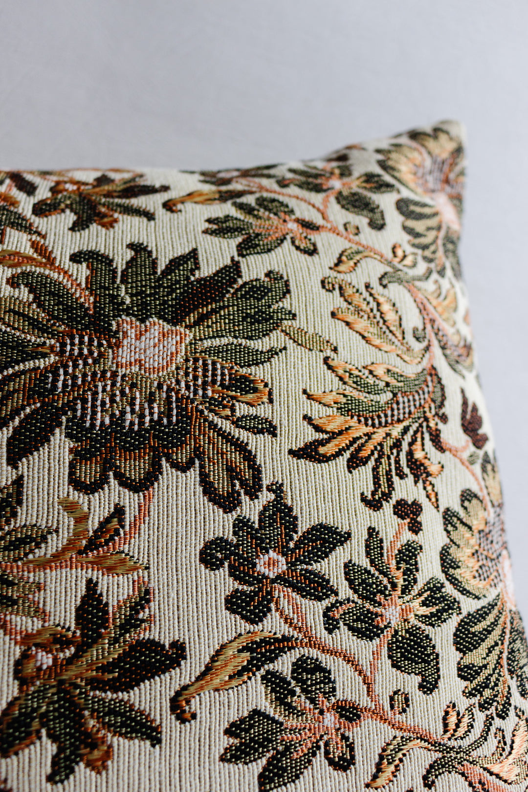 midcentury french tapestry pillow