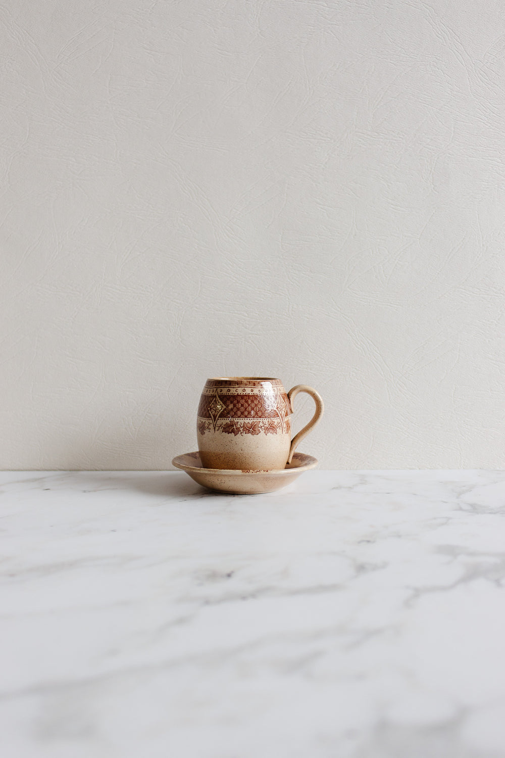 antique villeroy & boch demitasse and saucer