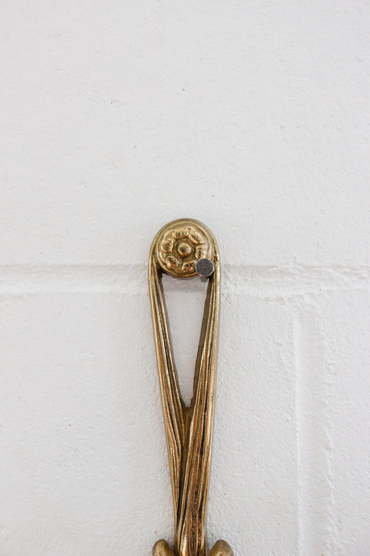 vintage french brass rope wall sconce