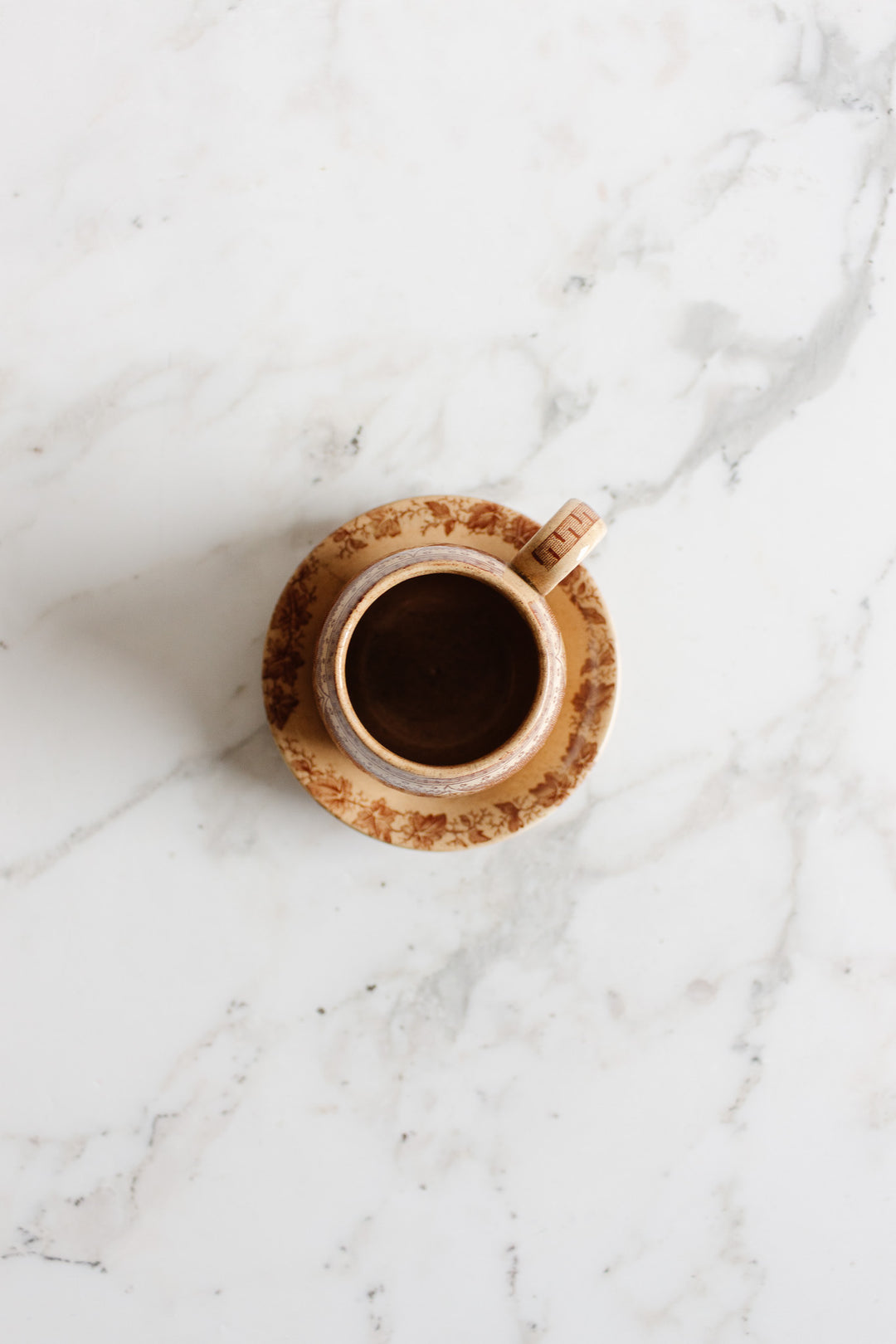 antique villeroy & boch demitasse and saucer
