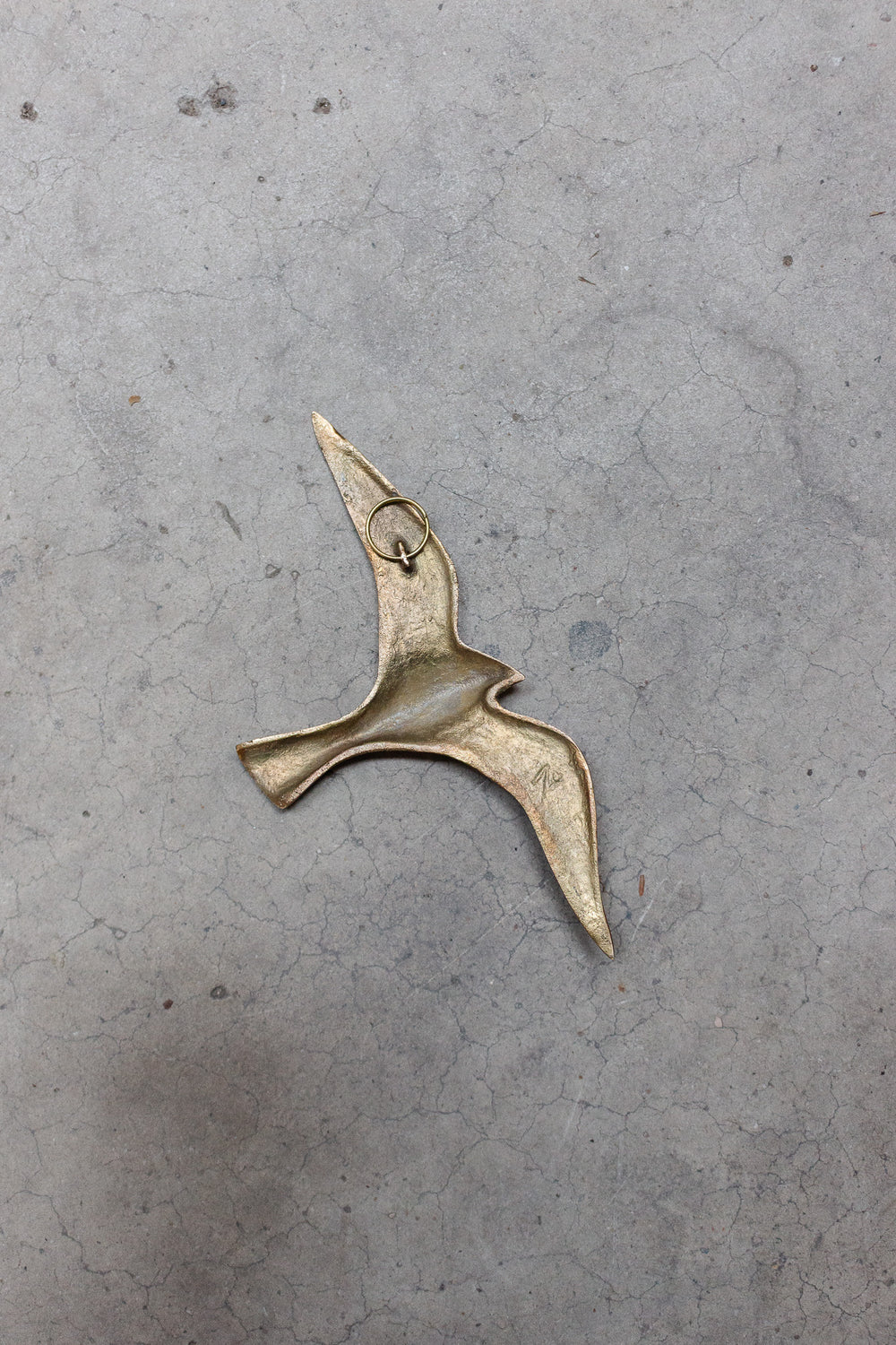 midcentury moder brass wall mounted seagull figure